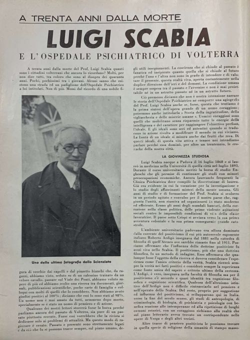 Luigi Scabia e l’Ospedale Psichiatrico di Volterra (1964)