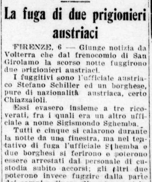 La fuga di due prigionieri austriaci (1916) - ritaglio