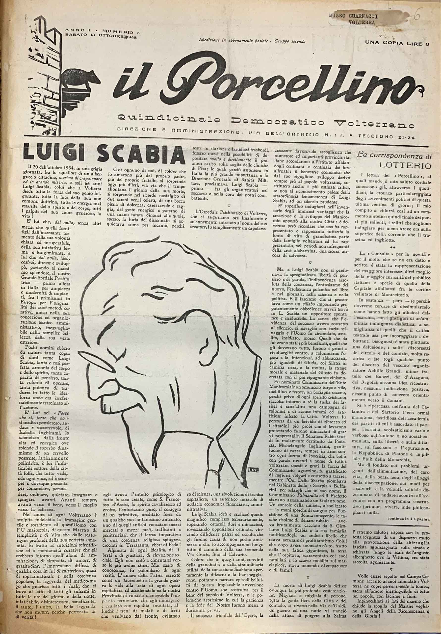 In ricordo di Luigi Scabia