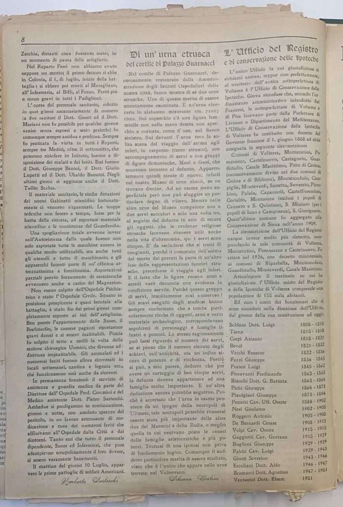 L'Ospedale Psichiatrico e Civile durante la battaglia di Volterra (1 - 9 Luglio 1944) pagina 2