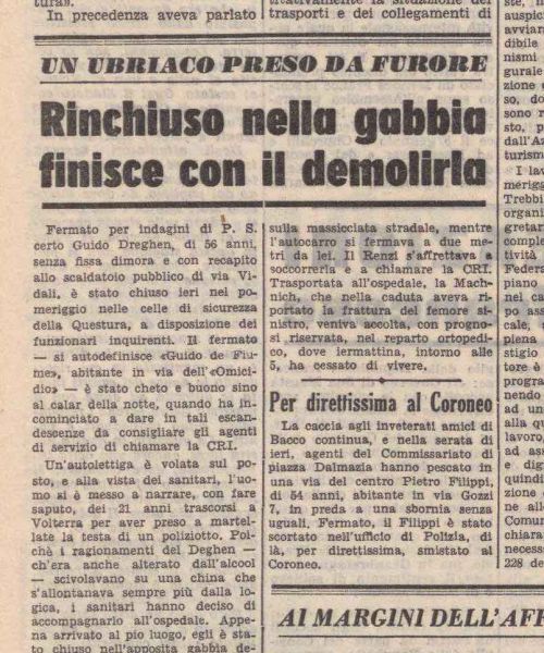 Manicomio di Volterra - Manicomio di Volterra Un ubriaco preso da furore - Rinchiuso nella gabbia finisce con il demolirla
