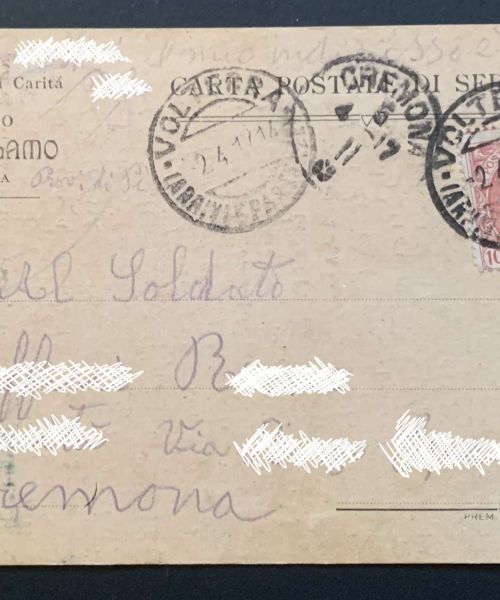 Manicomio di Volterra - Manicomio di Volterra Carta postale di servizio inviata da P. nel 1917- fronte - ©Manicomiodivolterra.it