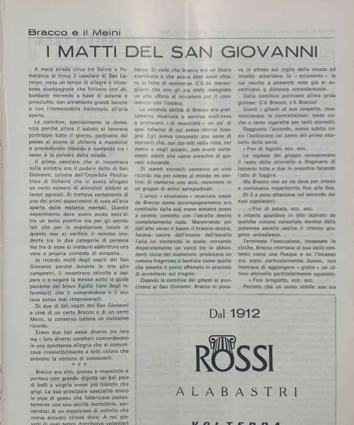 Manicomio di Volterra - Manicomio di Volterra Bracco e il Meini – I matti del San Giovanni