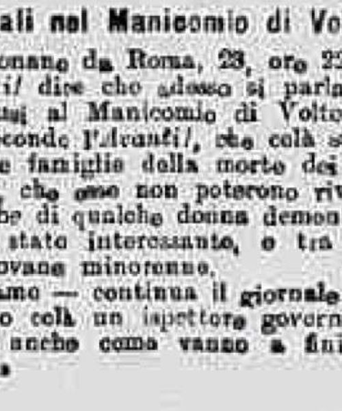 Manicomio di Volterra - Manicomio di Volterra scandali al manicomio di Volterra