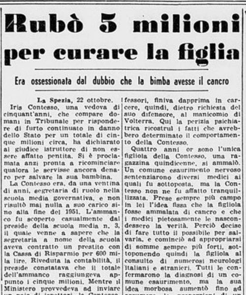 Manicomio di Volterra - Manicomio di Volterra Rubò 5 milioni per curare la figlia