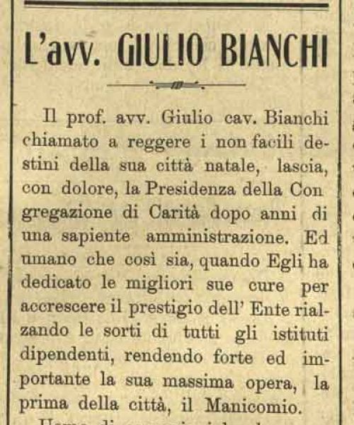 Manicomio di Volterra - Manicomio di Volterra L avv Giulio Bianchi ritaglio 99bcdc53 - manicomio di volterra